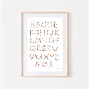 Mushie Poster Large Alphabet Danish